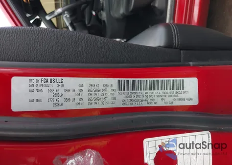 2019 Dodge Durango Gt Plus Rwd from USA, damaged, VIN 1C4RDHDG2KC684472